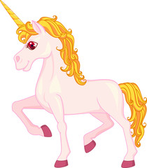 Obraz na płótnie Canvas Pink unicorn cartoon