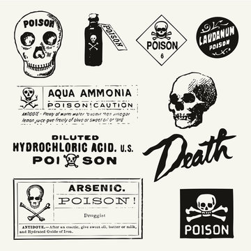 Poison Vintage Labels