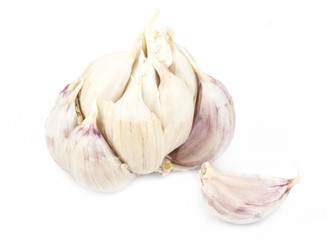 Obraz premium Garlic isolated on white