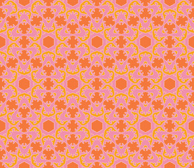 Seamless and elegant Baroque pattern with flowers