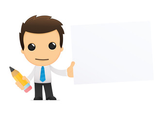 funny cartoon office worker