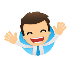 funny cartoon office worker