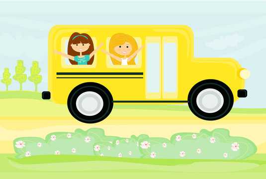 Children in School Bus