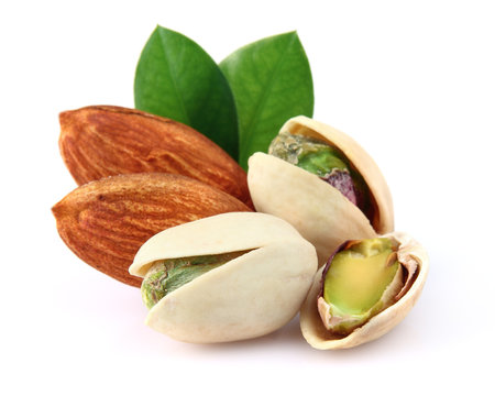 Almonds with pistachio