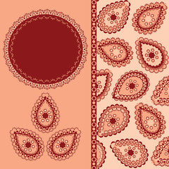 frame on a seamless background with paisley