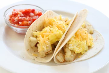 Fotobehang Breakfast Tacos © JJAVA