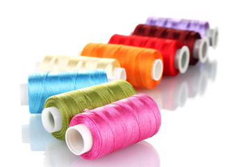 bright bobbin thread isolated on white.