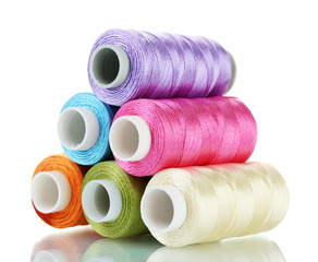 bright bobbin thread isolated on white.