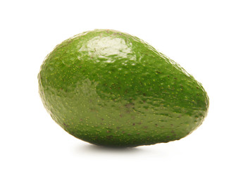 A fresh green lime isolated on a white background