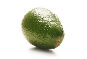 A fresh green lime isolated on a white background