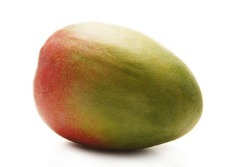 A fresh mango fruit isolated on a white background