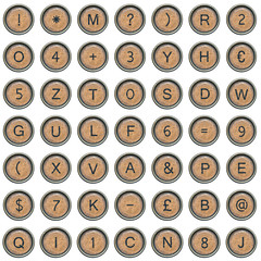 Font consisting of keys of a typewriter