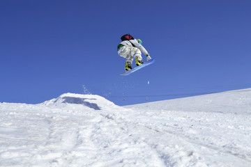 snowboarder in jump