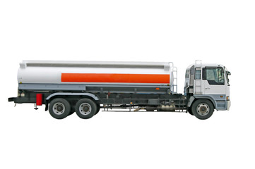 Big fuel gas tanker truck