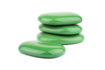 Green spa stones