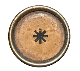 Font consisting of keys of a typewriter