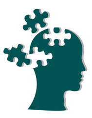 People head with puzzles