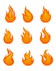 Fire warning symbols