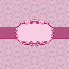 Template frame design for greeting card .