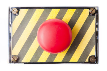 panic button box isolated on white