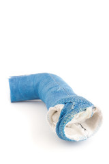 Discarded Blue Fiberglass Arm Cast