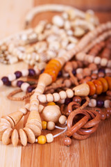 wooden beads background