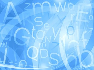 Fototapeta premium blue letters background