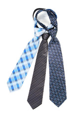 ties isolated on white