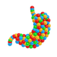 colorful atom stomach