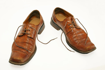 Pair of old male shoes