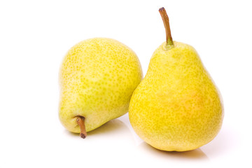 Pear on white