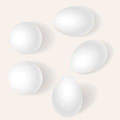 Eggs Isolated on White Background