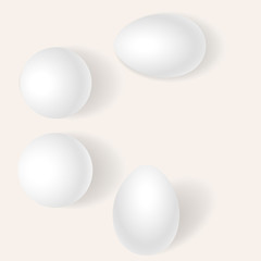 Eggs on a White Background