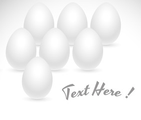 White Eggs Background