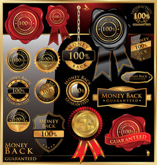 money back satisfaction vector labels