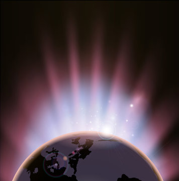 Eclipse globe concept background