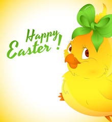 Closeup of Cute Easter Chicken