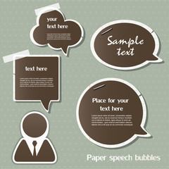Paper speech bubbles