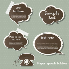 Paper speech bubbles