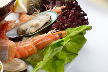 Cream soup with salmon