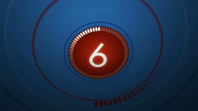 Countdown 10-0 Colored 3D