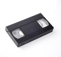 Video cassettes isolated on white background.