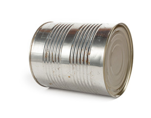 Old metall barrel isolated on white