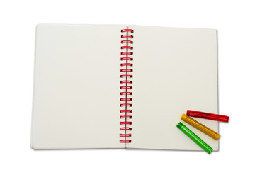 notebook crayon