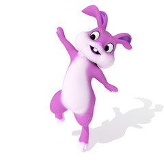 3d rendered illustration of a cute easter bunny