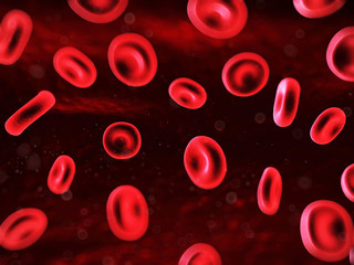 3d rendered scientific illustration of human blood cells