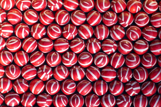 Red and white paintballs background