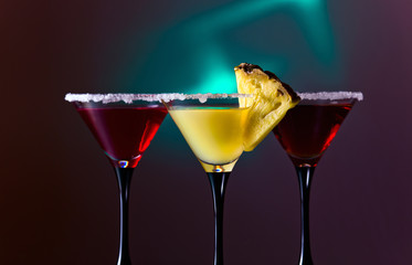 glass with  cocktail