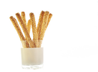 grissini bread sticks with sesame