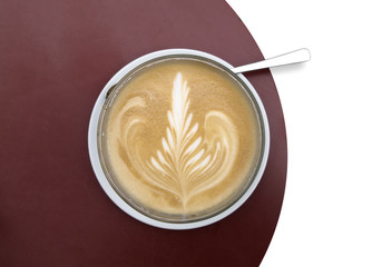 froth art on latte macchiato